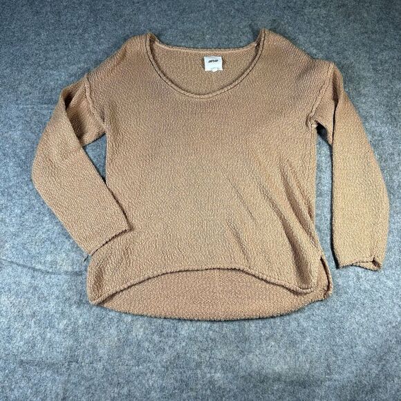 Aerie Sweater Womens Small Scoop Neck Neutral Pullover Minimalist Beachy - Picture 1 of 6